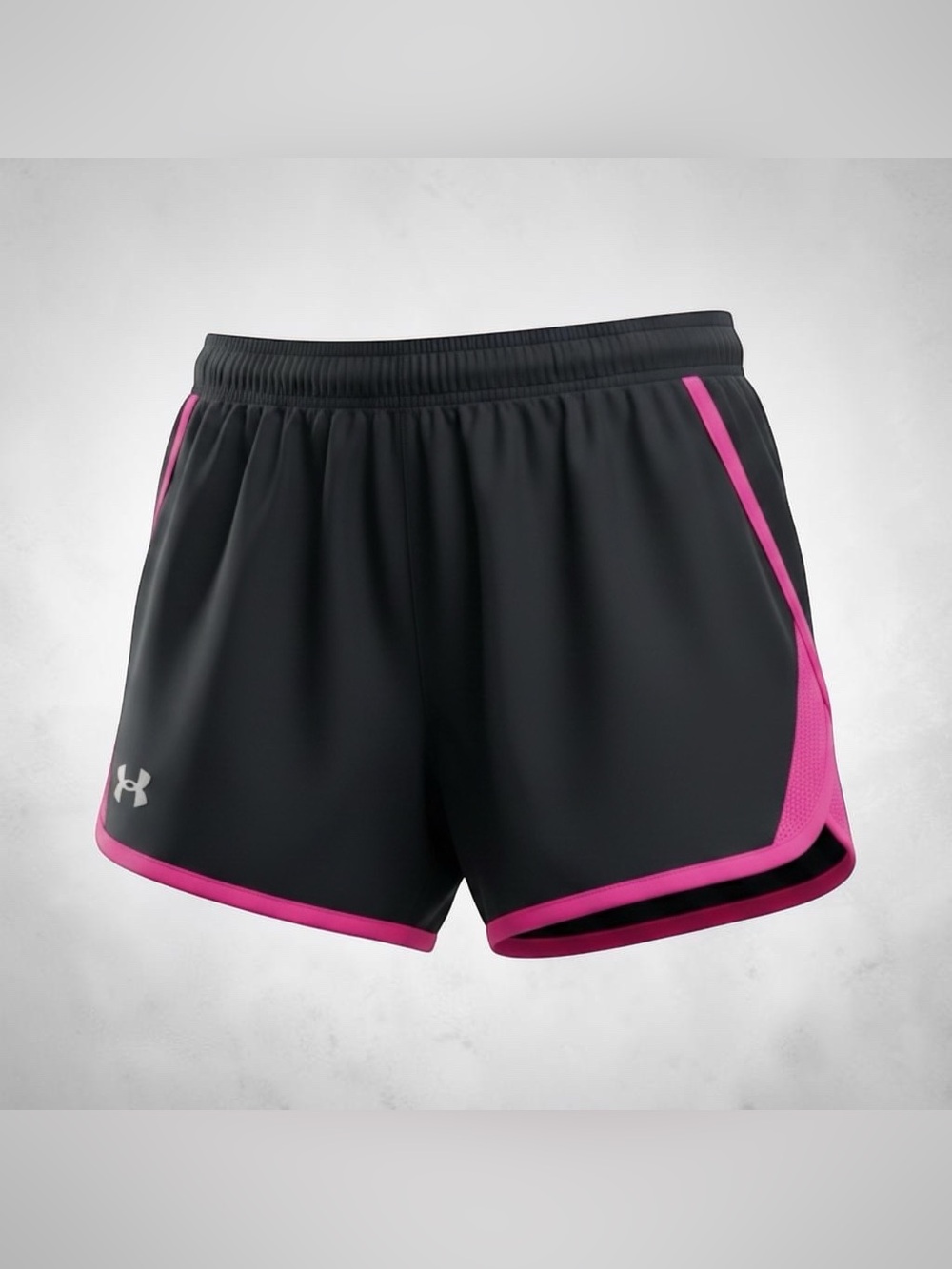 Under Armour Women's Black Shorts with Pink Trim